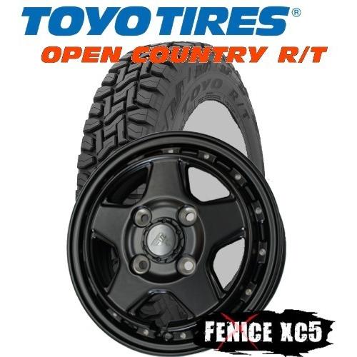 軽トラ、軽バン145/80R12 TOYO/OPEN COUNTRY R/T 12x4.00B ALGERNON Fenice X XC5/フェニーチェ クロスXC5