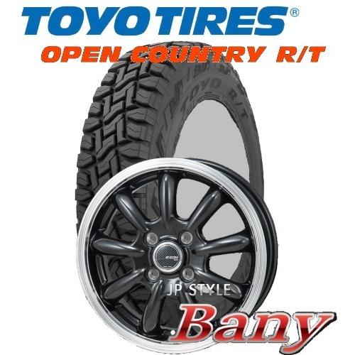 軽トラ、軽バン145/80R12 TOYO/OPEN COUNTRY R/T 12x4.00B 4/100 JP STYLE BANY/ジェーピースタイル バーニー