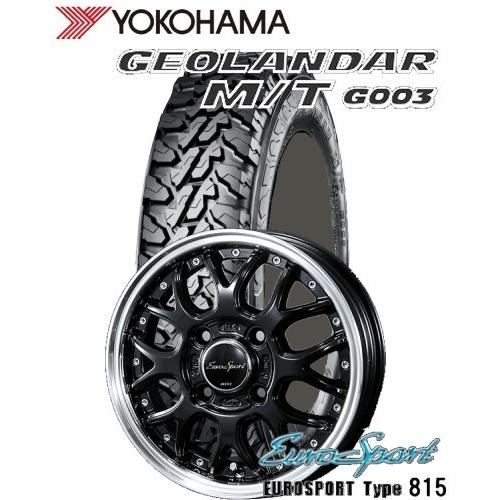 DUNLOP - 軽虎、ヴァン145/80R12 GEOLANDAR M/T G003/ジオランダーM/T G003 12x4.00B EUROSPORT TYPE 815/ユーロ運動競技 手あい815b 車、バイク、自転車-タイヤ、ホイール-夏タイヤ、ホイールセット