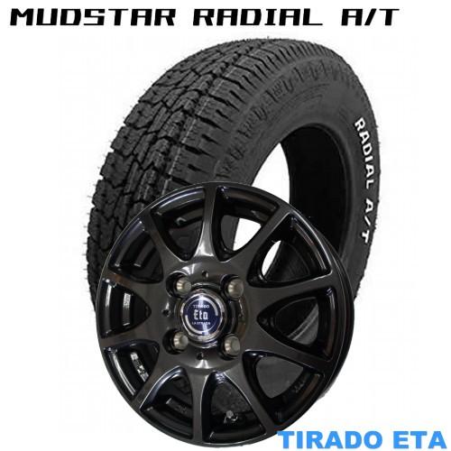 軽トラック・バン用アルミ付4本セット145/80R12 80/78N MUDSTAR RADIAL 
