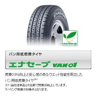 軽トラック・バン用【アルミ付セット】145R13 6PR DUNLOP エナセーブ VAN01 13X4.00B PCD：100 JP STYLE　BANY/ジェーピースタイル　バーニー｜tiremart24｜03