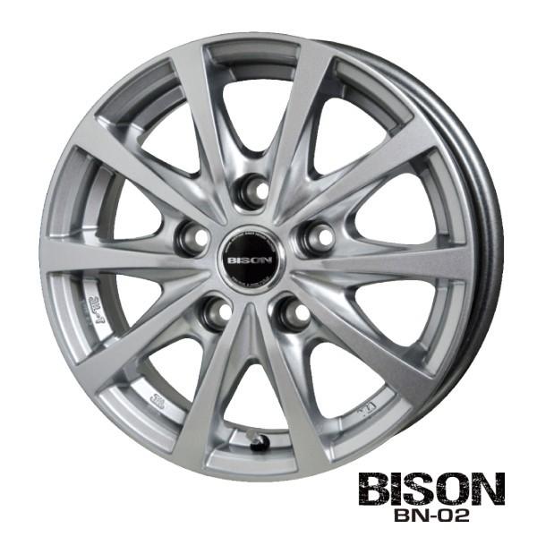 ライトエース 165/80R13 94/93N LT BRIDGESTONE ECOPIA R710 １３ｘ5.00Ｂ5/114.3 BISON BN-02/バイソン BN-02の画像