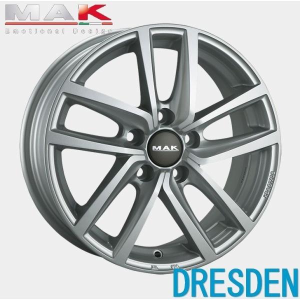 ゴルフ VWポロ、クロスポロ【アルミ単品4本価格】MAK DRESDEN（ドレスデン）　15X6.0J　5穴 PCD：100 57.1｜tiremart24