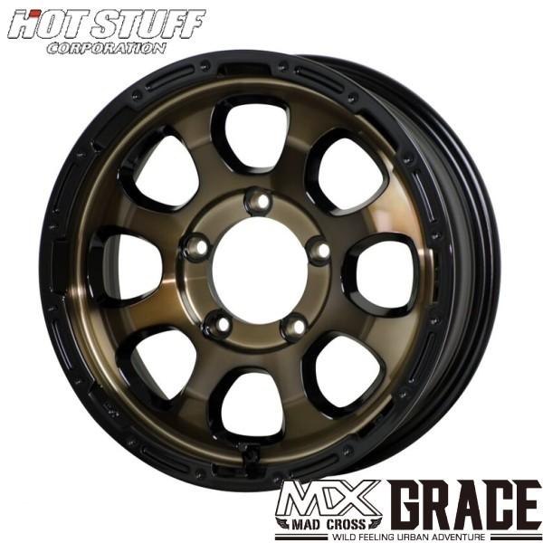 ジムニー MAD CROSS GRACE/マッドクロス グレイス 16X5.5  5/139.7 ４本セット bb