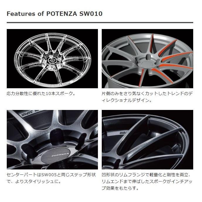 ポテンザ SW010 フロント15インチ　リア16インチ ブラック　4本セット BRIDGESTONE（ブリヂストン） BRIDGESTONE POTENZA SW010/ポテンザ