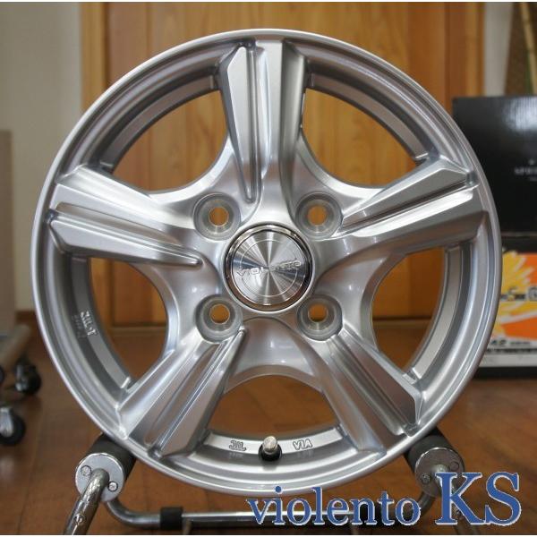 軽トラ＆軽バン【アルミ単品4本価格】Violento KS/ ヴィオレントKS 12X4.00B　4穴 PCD：100