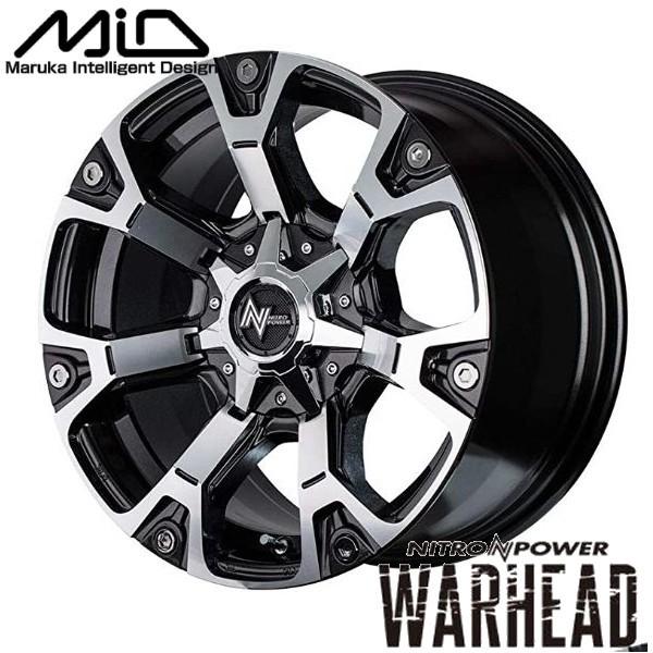 新ハイラックスなど【アルミ単品4本価格】NITRO POWER /ナイトロパワー ウォーヘッド  17X8.0J　6H/PCD：139.7