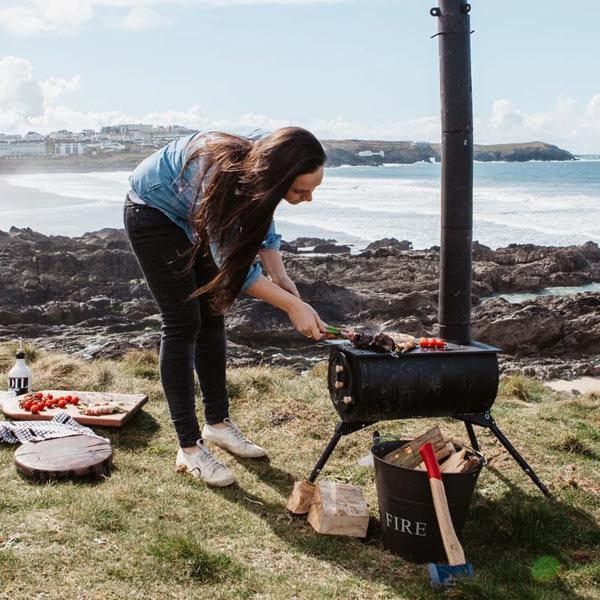 アネヴェイ フロンティア ポータブル薪ストーブ テント用セット冬キャンプ 防災 アネヴェイのフロンティアストーブで快適に☆冬キャンの相棒に