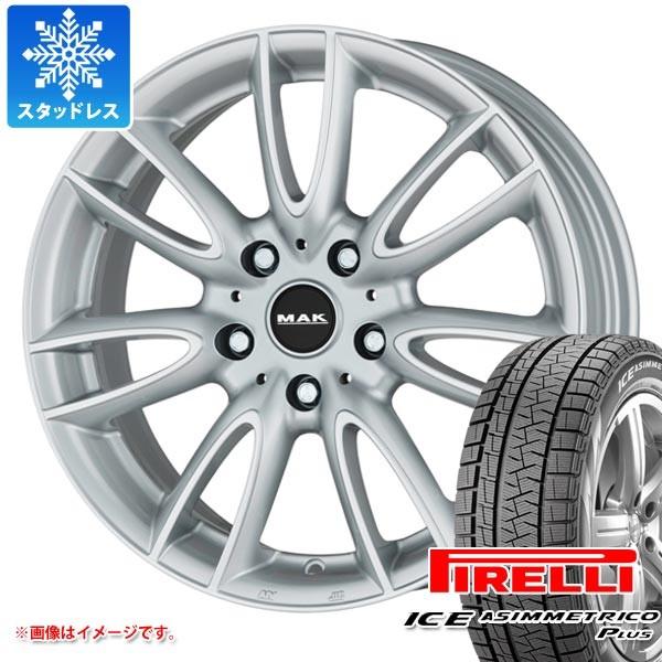 Mini アイスアシンメトリコ 自動車 ピレリ スタッドレス ジャッキー 91q 225 45r17 クラブマン F54用 Jackiy Mi タイヤマックス 冬タイヤ ホイールセット プラス シルバー F54用 Mak 同梱不可