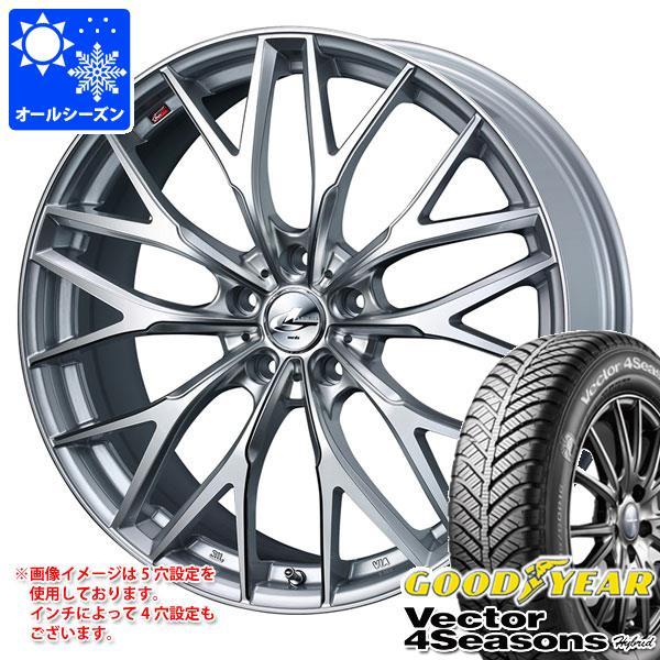 WEDS - オール時期 215/55R17 94H グッドイヤー ベクトル 4シーズンズ 変わり種 レオニス MX 7.0-17 オールシーズンタイヤ、ホイールセット-車、バイク、自転車