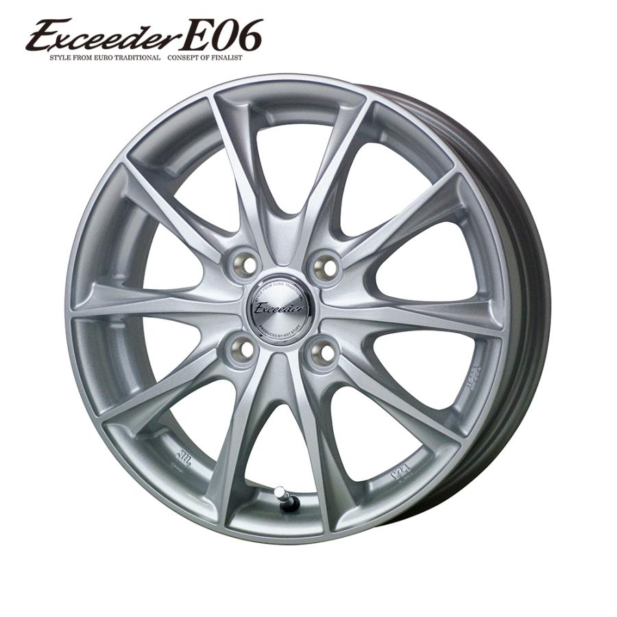 エクシーダーE06 15-5.5 +43 4H100 ４枚セット(一台分) HOT STUFF（ホットスタッフ） エクシーダー E06 15インチ 5.5J +43