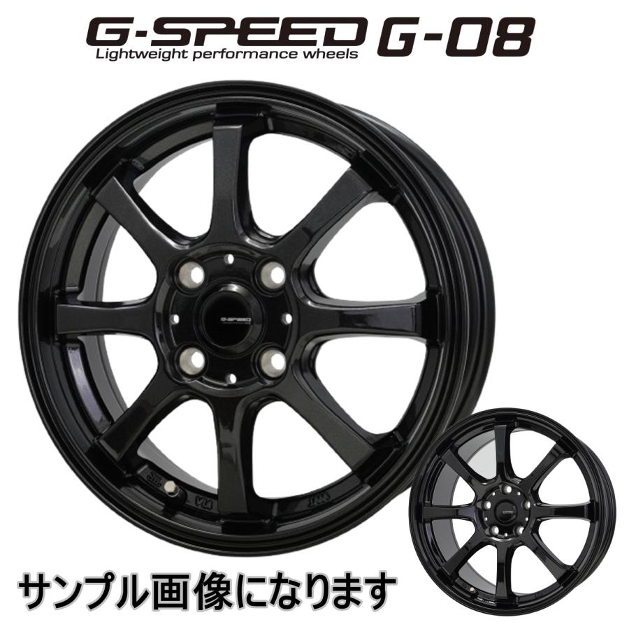 G-SPEEDホイール14インチ4.5J 4穴PDC100 4本(内2本)　② HOT STUFF 14インチ 4穴 100 4.5J ジースピード P-06 ブラック