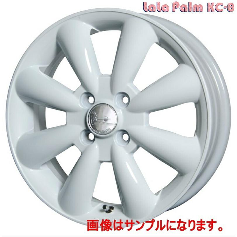 HOT STUFF ホットスタッフ ララパーム KC-8 13インチ 4.00B +43 PCD100 4穴 ホワイト  4本セット(送料無料一部地域除)KC8｜tiremonstar