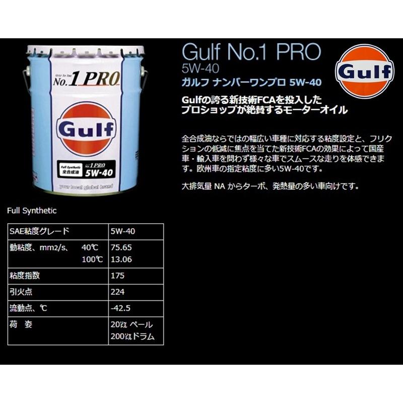 Gulf（ガルフ） 【個人宛発送不可】Gulf エンジンオイル No.1 PRO