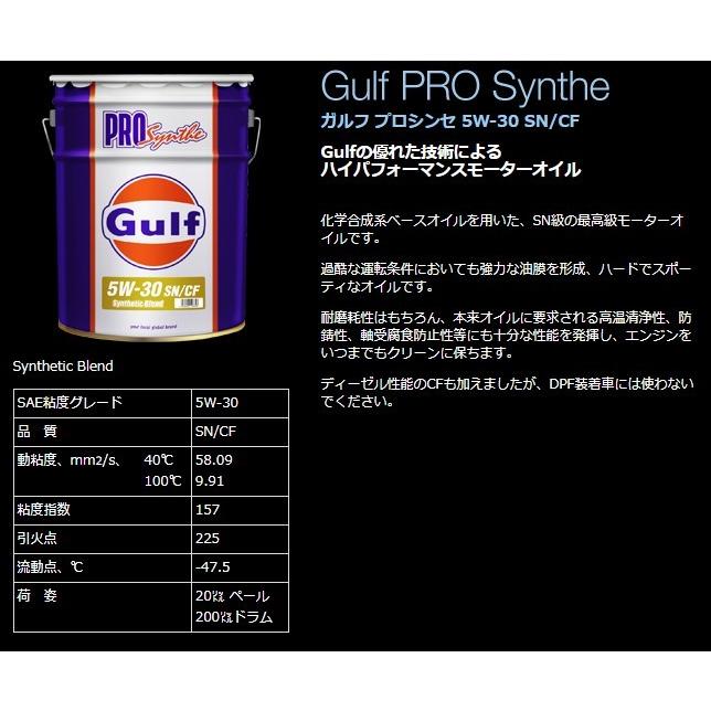 Gulf（ガルフ） 【個人宛発送不可】Gulf エンジンオイル PRO Synthe