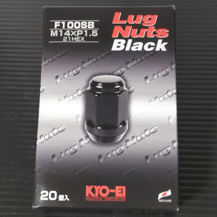 KYO-EI ホイールナット20個セット 21HEX M14-P1.5 ブラック 60度 