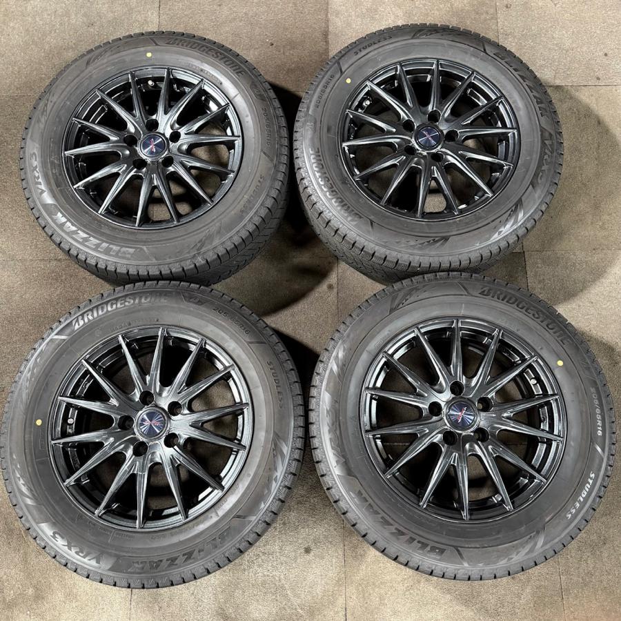 ブリザック VRX3 205/65R16 スタッドレス ホイールセット 四本 VELVA 