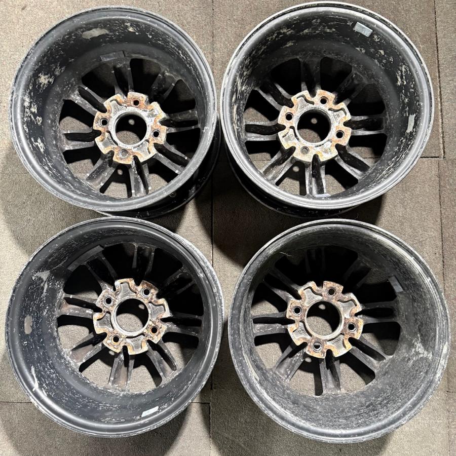 BR ブラックレーシング 14インチ ホイールのみ 四本 PCD 114.3 四穴 
