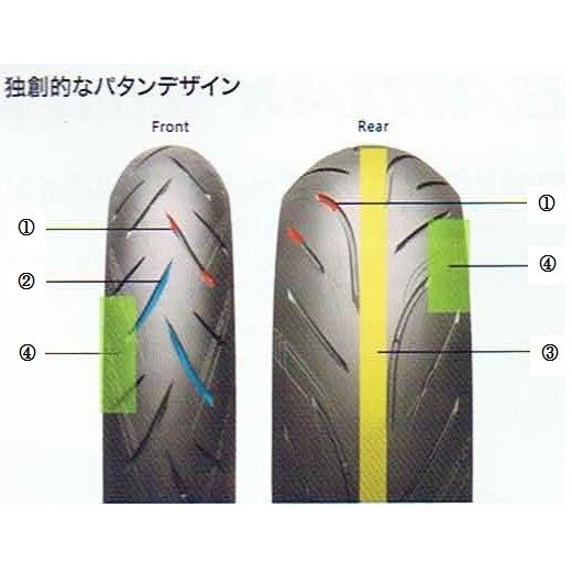 BRIDGESTONE（ブリヂストン） S21 前後セット 130/70ZR16 M/C (61W) TL