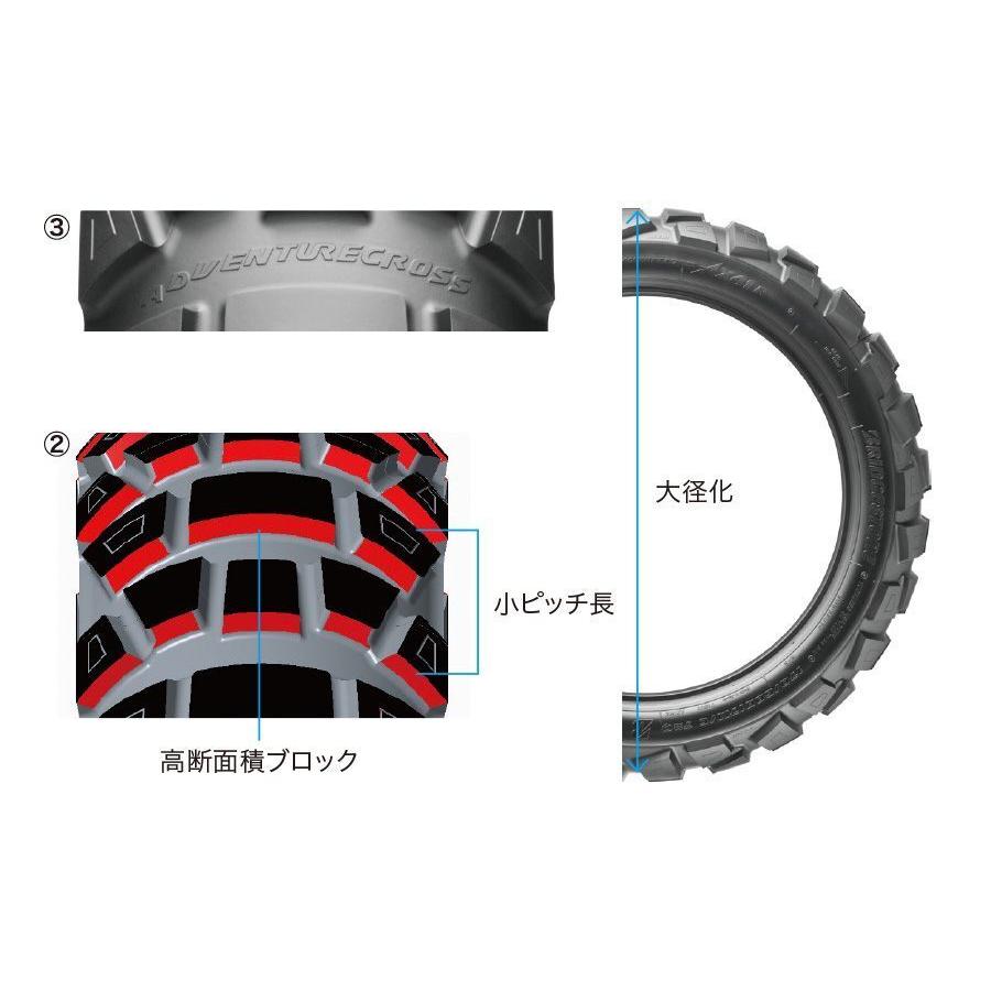 ブリヂストン　AX-41 前後セット BRIDGESTONE（ブリヂストン） AX41 90/100-19 M/C 55P TL フロント
