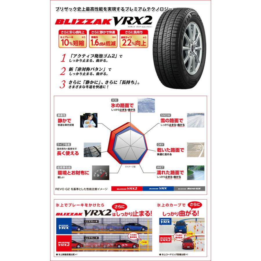 145/80R13 75Q ブリヂストン ブリザック VRX2 SIBILLA NEXT W45 スタッドレスタイヤホイール4本セット｜tireprice｜02