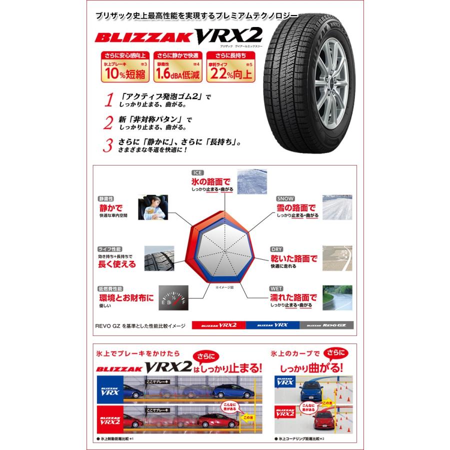 スタッドレスタイヤ ホイールセット 165/60R15 77Q ブリヂストン BLIZZAK VRX2 4本セット BBS RP 新品｜tireprice｜02