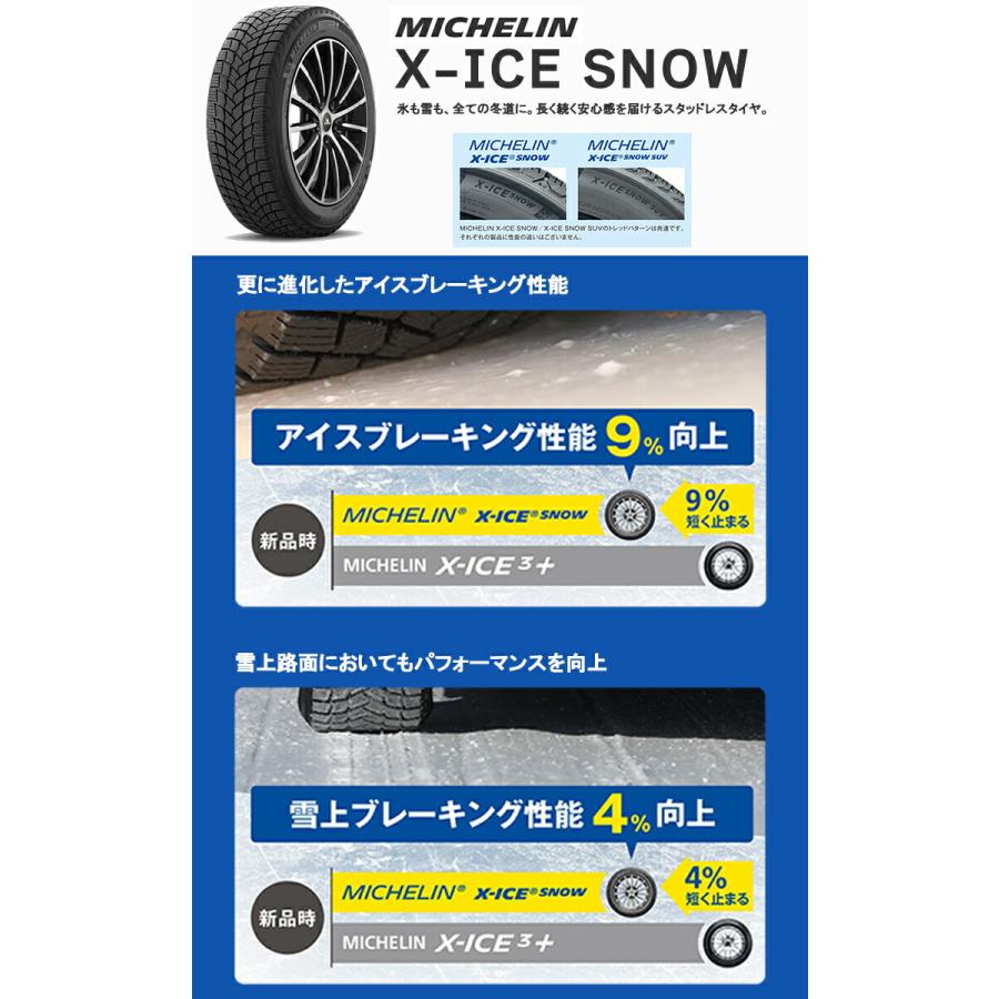 195/60R15 92H XL ミシュラン エックスアイス スノー G-SPEED G-07 スタッドレスタイヤホイール4本セット｜tireprice｜02