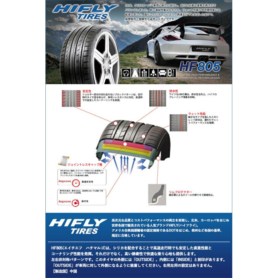 245/45R18 100W XL HF805 エイチエフ ハチマルゴ NOVARIS ASSETE S1 サマータイヤホイール4本セット｜tireprice｜02