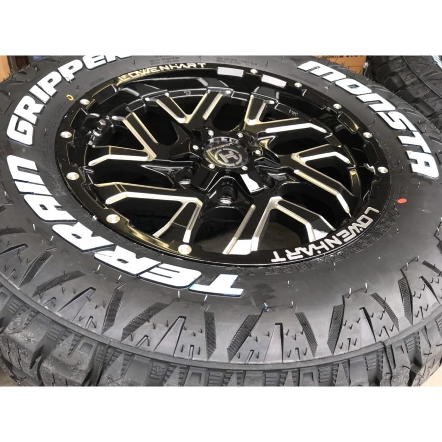 4本セット LOWENHART レーベンハート GXL206 17x8.0J 6/139.7 +20 MONSTA TERRAIN GRIPPER A/T 265/65R17 ホワイトレター プラドの画像
