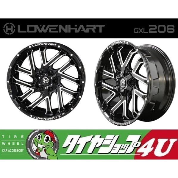4本セット LOWENHART レーベンハート GXL206 17x8.0J 6/139.7 +20 MONSTA TERRAIN GRIPPER A/T 265/65R17 ホワイトレター プラドの画像