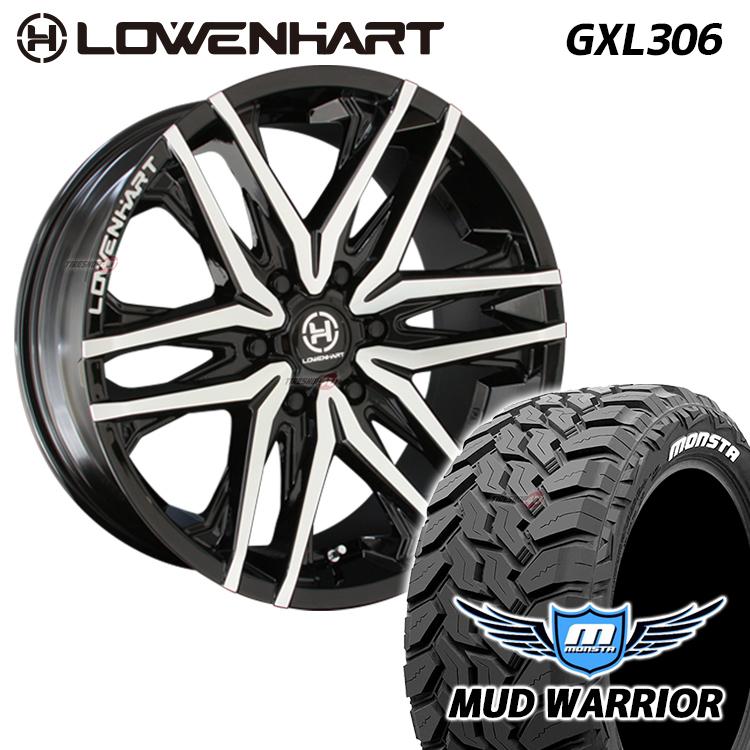 4本セット レーベンハート GXL306 20x8.5J 6/139.7 +10 MONSTA モンスタ マッドウォーリア M/T 265/50R20 ホワイトレター ハイラックス O/F