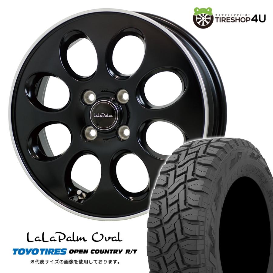 4本セット LaLaPalm oval ララパーム オーバル 14x5.0J 4/100 ブラック