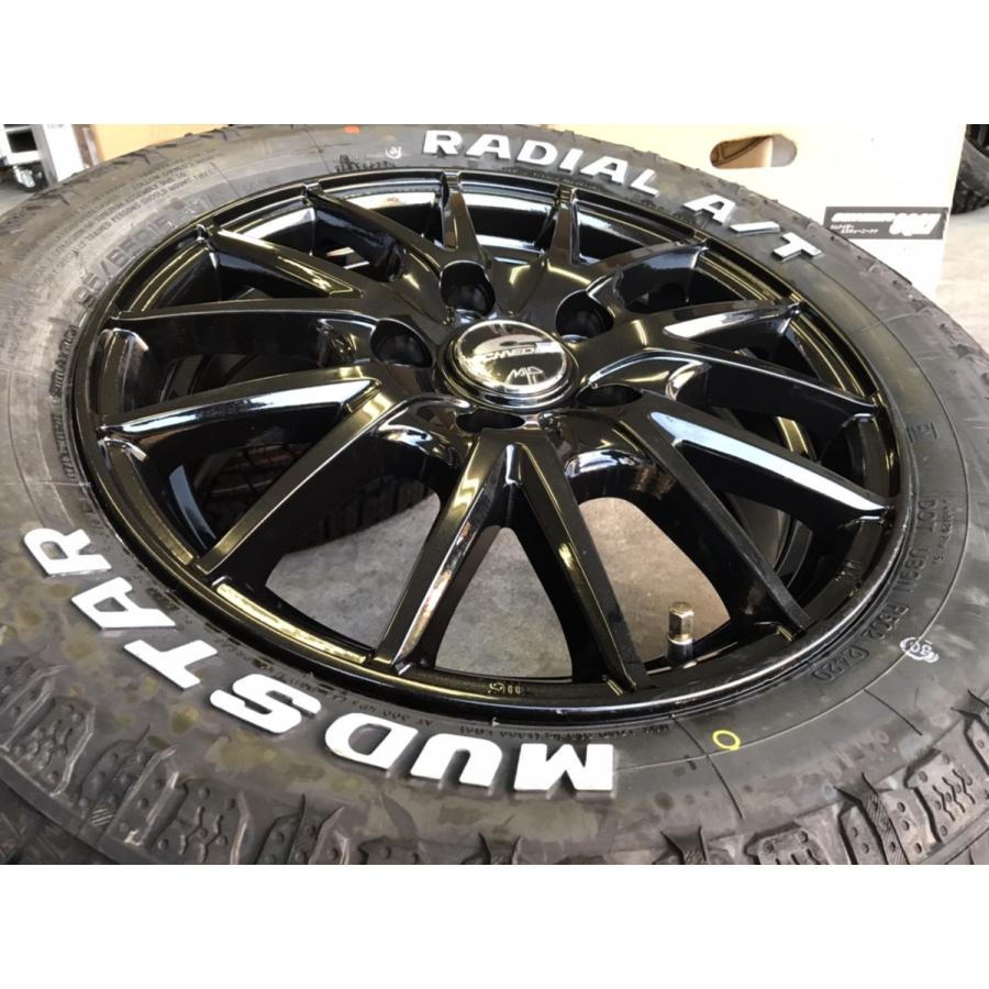 ホワイトレター 4本セット SQ27 15X6.0J 5/114.3 +52 MBK MUDSTAR マッドスター RADIAL A/T 195/65R15 ノア ヴォクシー エスクァイア VOXYの画像