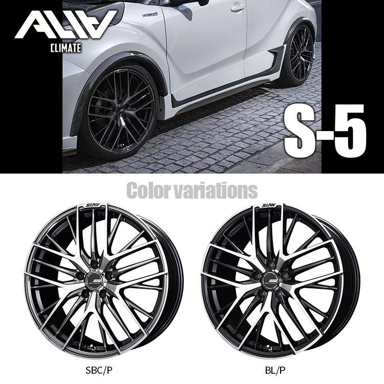 CLIMATE ALIA-S5 18インチ 18x7.0J 5/114.3 +48 BL/P 新品ホイール1本
