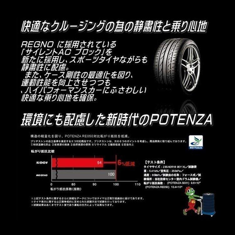 255/35R19 2022年製 BRIDGESTONE ブリヂストン POTENZA S001 ☆ RFT BMW承認 255/35-19 96Y  XL ランフラットタイヤ 新品1本価格