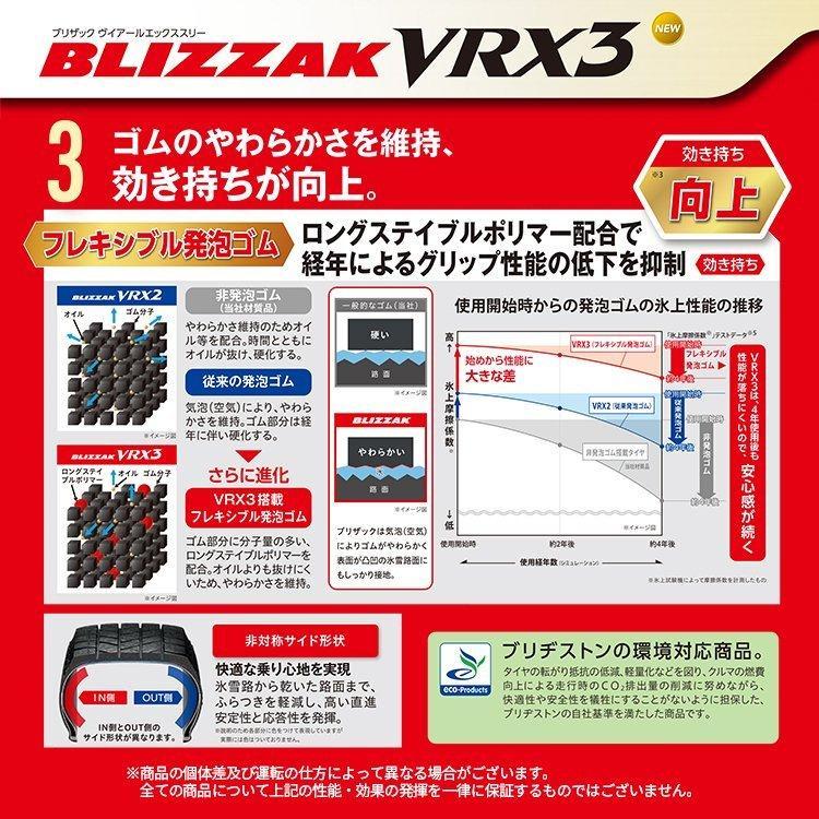 195/60R17 スタッドレス 2023年製 BRIDGESTONE ブリヂストン BLIZZAK VRX3 195/60-17 90Q 新品1本価格｜tireshop4u｜10