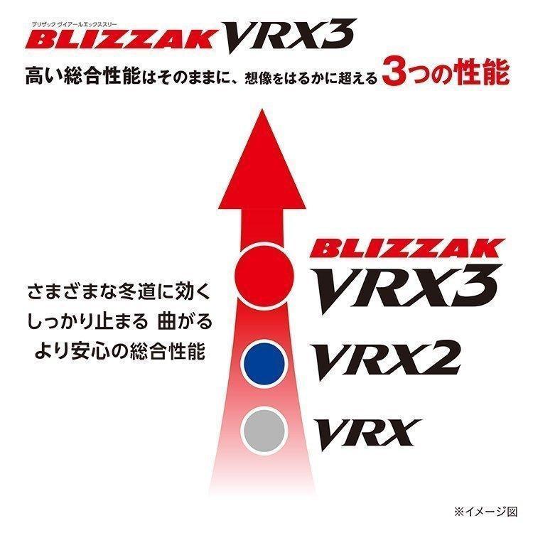 205/55R16 スタッドレス 2022年製 BRIDGESTONE ブリヂストン BLIZZAK VRX3 205/55-16 91Q 新品1本価格｜tireshop4u｜03