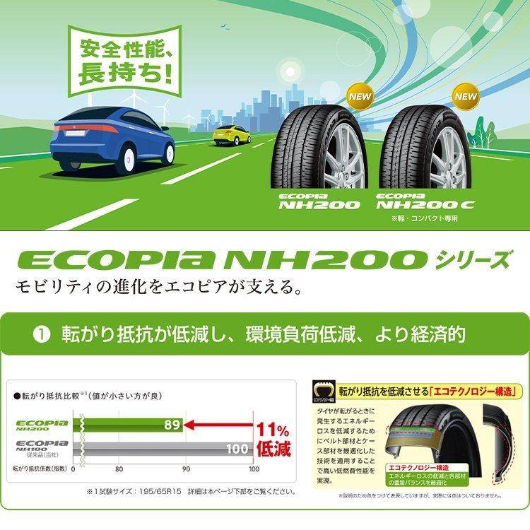 165/55R15 2024年製 BRIDGESTONE ブリヂストン ECOPIA NH200 C 165/55-15 75V サマータイヤ 新品1本価格｜tireshop4u｜02