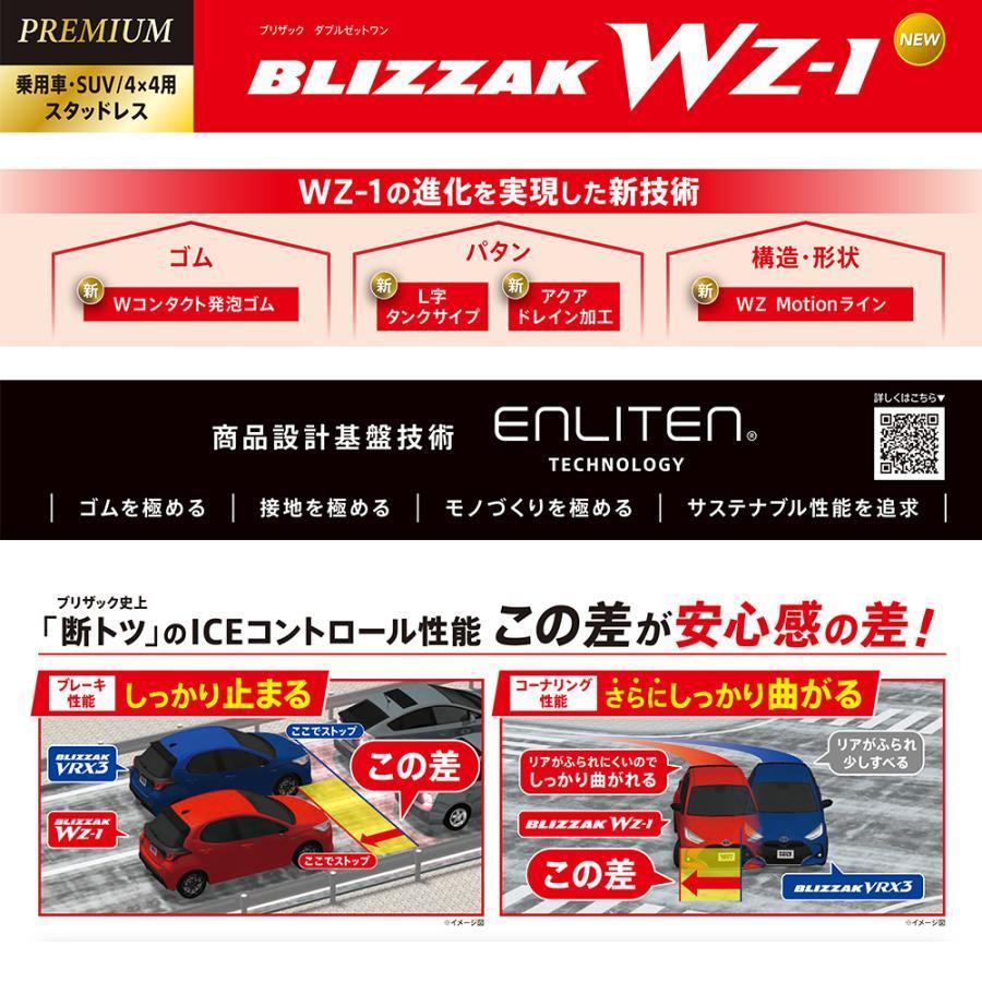 4本セット 225/60R17 スタッドレス 2025年製 BRIDGESTONE ブリヂストン BLIZZAK WZ-1 225/60-17 99Q 新品4本価格の画像