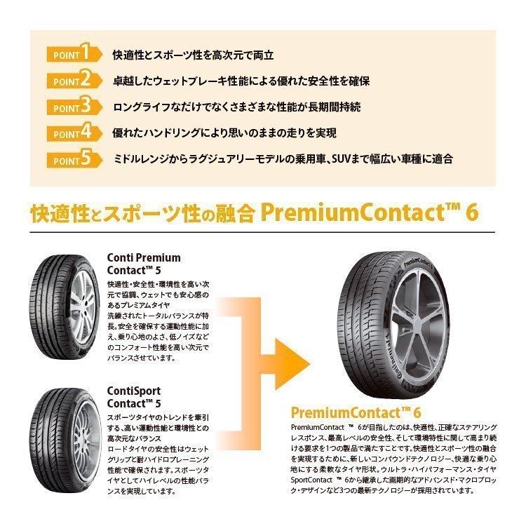 4本セット 225/55R19 CONTINENTAL Premium Contact 6 PC6 NF0 ポルシェ承認 225/55-19 103Y XL サマータイヤ 新品4本価格の画像