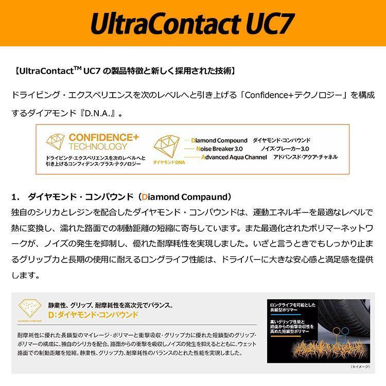 195/55R16 CONTINENTAL Ultra Contact UC7 195/55-16 87V サマータイヤ 新品1本価格｜tireshop4u｜05