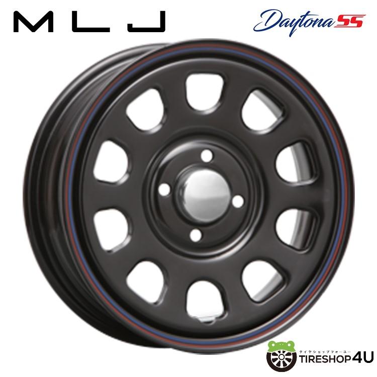 DAYTONA SS 14x5.0J 4/100 +42 BLACK (red/blue line) ブラック DAYTONA SS 14x5.0J 4/100 +42 BLACK (red/blue line) ブラック