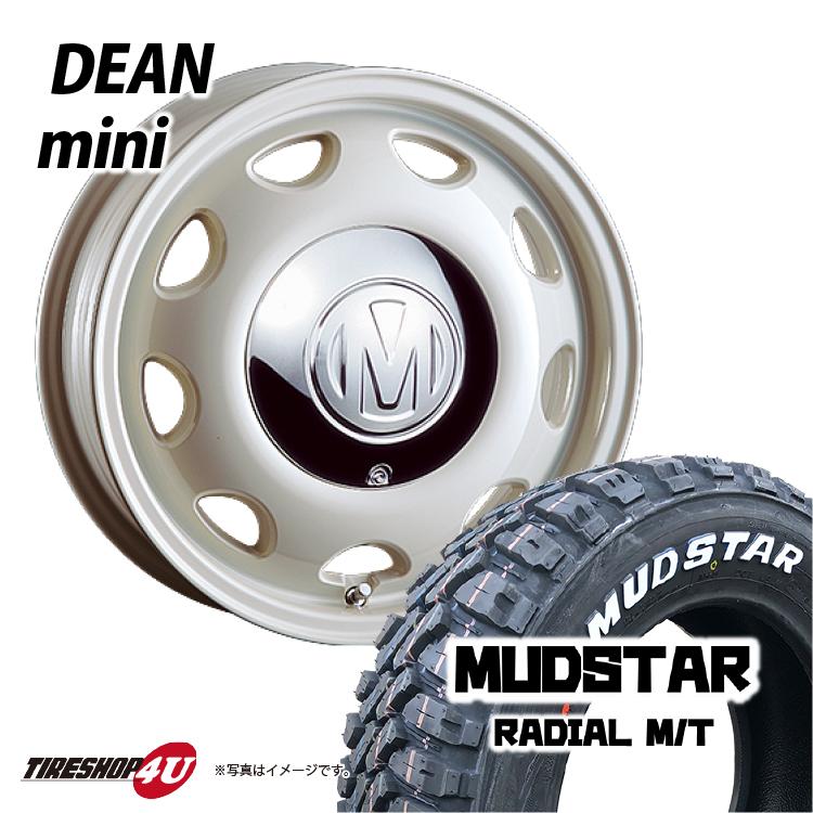 タイヤホイール4本セット CRIMSON DEAN mini 15x5.0J 4/100 +45 MW MUDSTAR RADIAL M/T 165/60R15 WL ハスラー｜tireshop4u