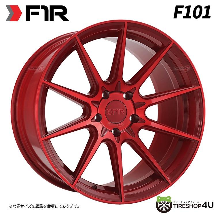 4本購入で送料無料 F1R F101 18x8.5J 5/100 +38 Candy Red 新品 