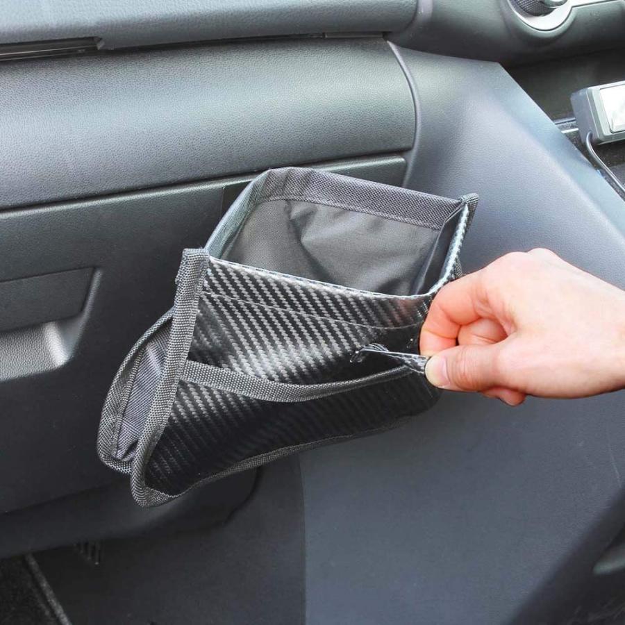 NAPOLEX（ナポレックス） 薄型 車 小物入れ ごみ箱 マチつき ドア 運転 