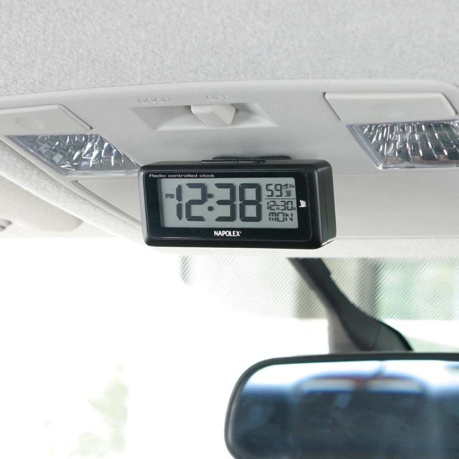 【アウトレット品】 電波時計 FIZZ-940 人気商品 日付表示 LEDバックライト付 取り付け簡単 車用 車載 日本全域対応 電池 | NAPOLEX | 04