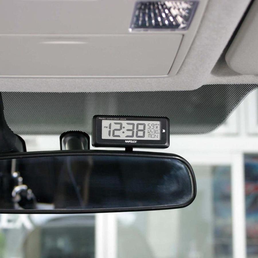 【アウトレット品】 電波時計 FIZZ-940 人気商品 日付表示 LEDバックライト付 取り付け簡単 車用 車載 日本全域対応 電池 | NAPOLEX | 05