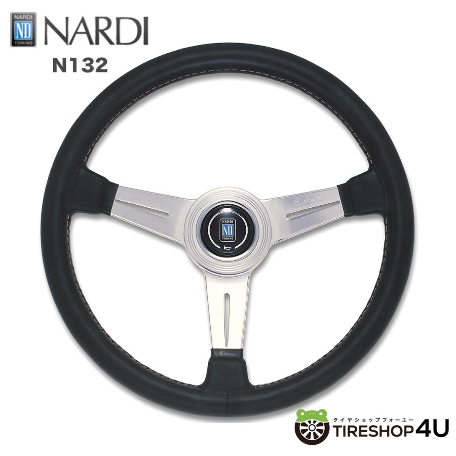 NARDI ステアリング ハンドル 本体 正規品 NARDI CLASSIC ブラックレザー&ポリッシュスポーク