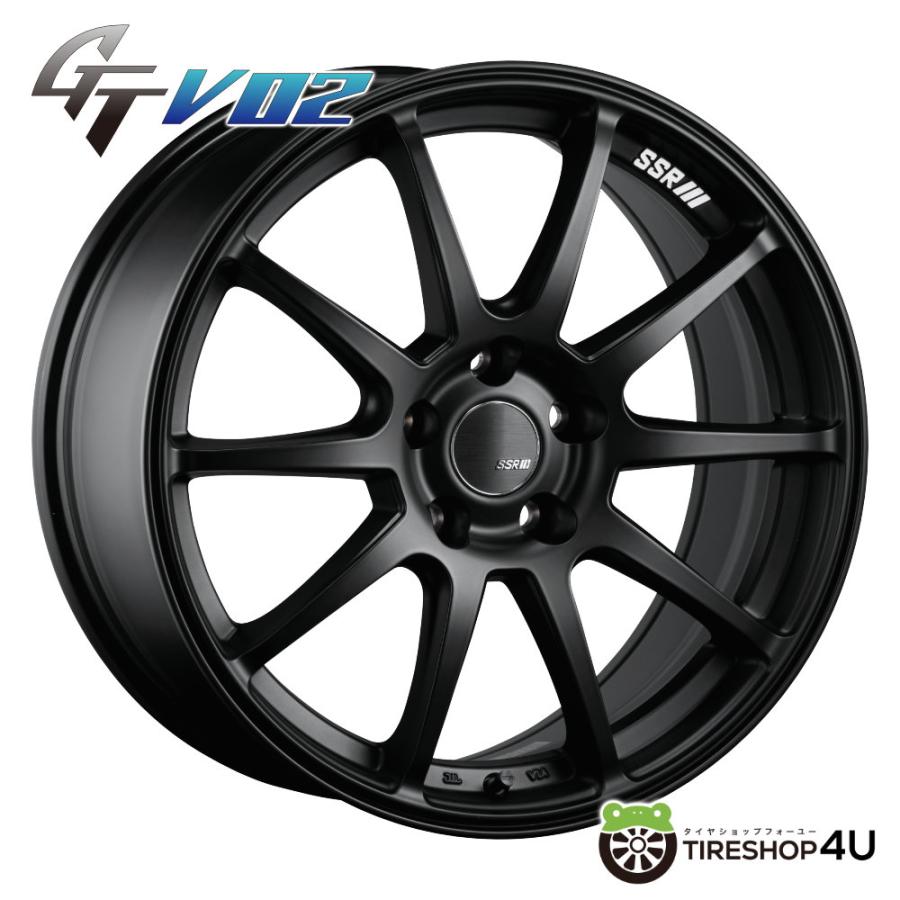 SSR 4本購入で送料無料 GTV02 18x8.5J 5/114.3 +48 FB フラット