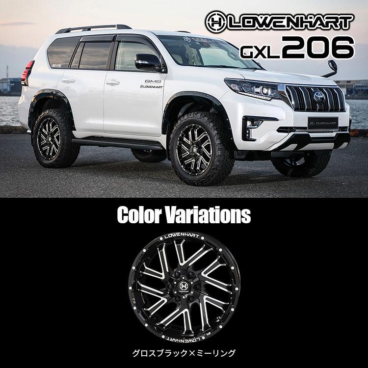 LOWENHART タイヤホイール4本セット GXL206 17x8.0J 6/139.7 +20 LOWENHART タイヤホイール4本セット GXL206 17x8.0J 6/139.7 +20